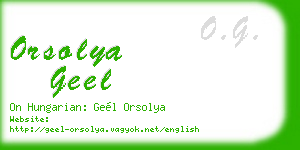orsolya geel business card
